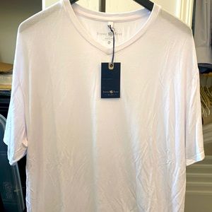 Stone rose white v neck t-shirt.